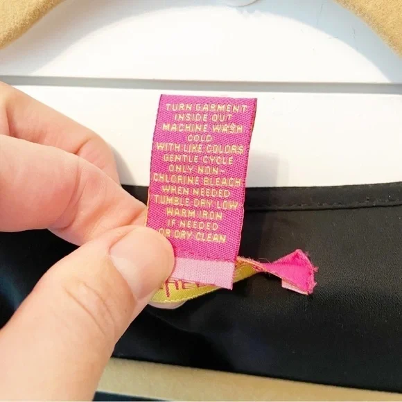 Catherine MaLandrino | Black Sheer Embroidered Bell Sleeve Blouse Size Medium - Picture 6 of 11